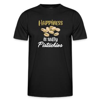 Le bonheur, c’est mon amant de pistaches salées avec - T-shirt sport Homme - noir - Devant - AI Model Male 178 dark (178cm)