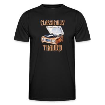 Classically Trained Vintage Schallplattenspieler - Männer Funktions-T-Shirt - Schwarz - Vorne - AI Model Male 178 dark (178cm)