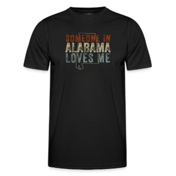 Jemand in Alabama liebt mich - Männer Funktions-T-Shirt - Schwarz - Vorne - AI Model Male 178 dark (178cm)
