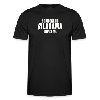 Jemand in Alabama liebt mich - Männer Funktions-T-Shirt - Schwarz - Vorne - AI Model Male 178 dark (178cm)