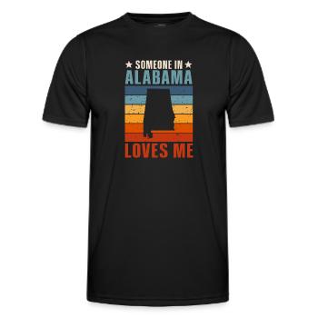 Jemand in Alabama liebt mich - Männer Funktions-T-Shirt - Schwarz - Vorne - AI Model Male 178 dark (178cm)