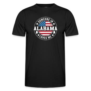 Jemand in Alabama liebt mich - Männer Funktions-T-Shirt - Schwarz - Vorne - AI Model Male 178 dark (178cm)