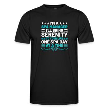 SPA Manager Job Wellness Funny SPA Management Sayi - Men's Functional T-Shirt - black - Front - AI Model Male 178 dark (178cm)