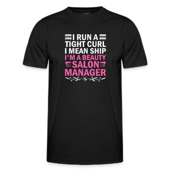 SPA Manager Job Wellness Funny SPA Management Sayi - Men's Functional T-Shirt - black - Front - AI Model Male 178 dark (178cm)