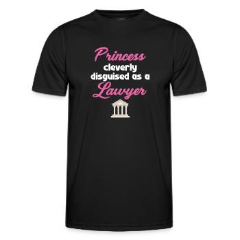 Princess cleverly disguised as a lawyer - Men's Functional T-Shirt - black - Front - AI Model Male 178 dark (178cm)