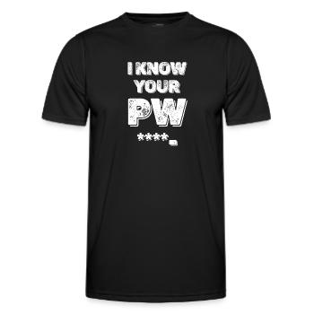 Je connais votre logiciel malveillant de cybersécurité amusant - T-shirt sport Homme - noir - Devant - AI Model Male 178 dark (178cm)