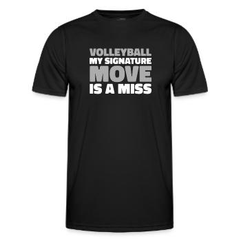 Volley-ball Volley-ball - T-shirt sport Homme - noir - Devant - AI Model Male 178 dark (178cm)