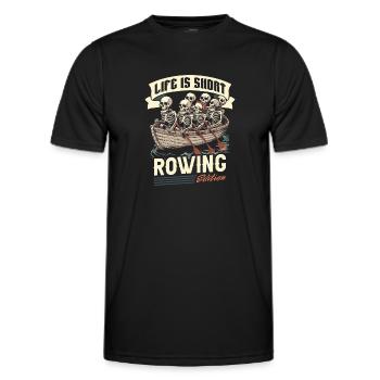 Rudern Ruderer - Männer Funktions-T-Shirt - Schwarz - Vorne - AI Model Male 178 dark (178cm)
