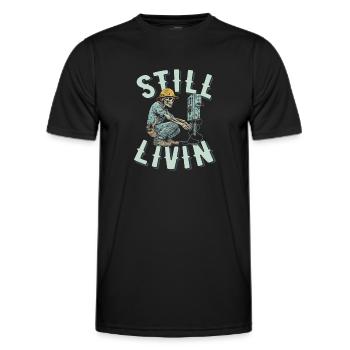 Elektriker Elektroniker - Männer Funktions-T-Shirt - Schwarz - Vorne - AI Model Male 178 dark (178cm)