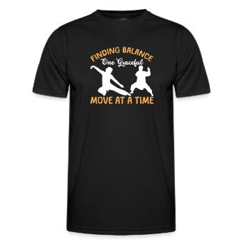 Mit Einer Anmutigen Bewegung Nach Der Anderen Das - Männer Funktions-T-Shirt - Schwarz - Vorne - AI Model Male 178 dark (178cm)