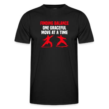 Mit Einer Anmutigen Bewegung Nach Der Anderen Das - Männer Funktions-T-Shirt - Schwarz - Vorne - AI Model Male 178 dark (178cm)