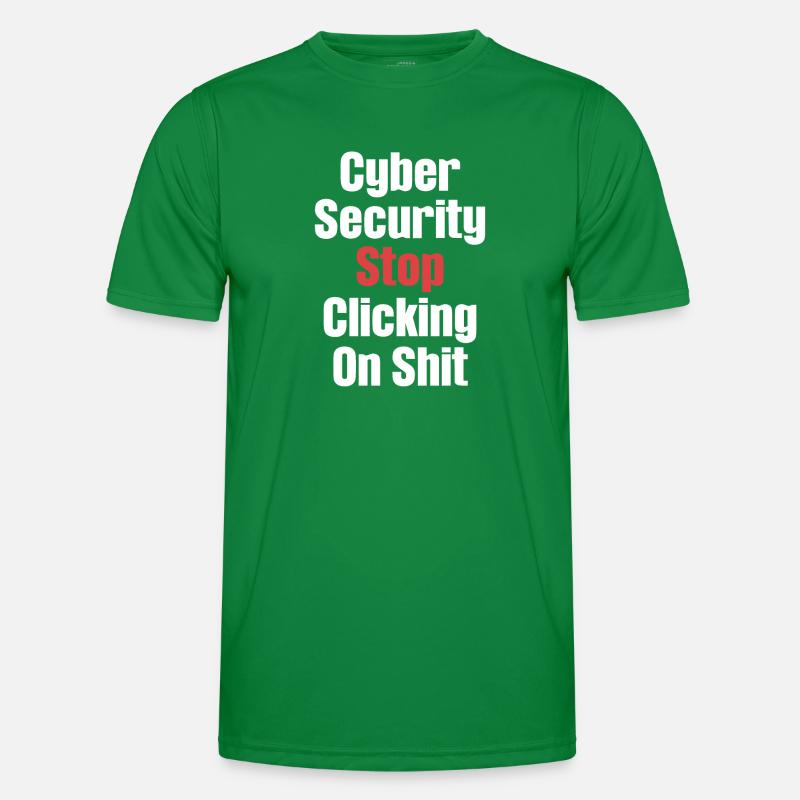 Arrêt de la cybersécurité T-shirt sport Homme
