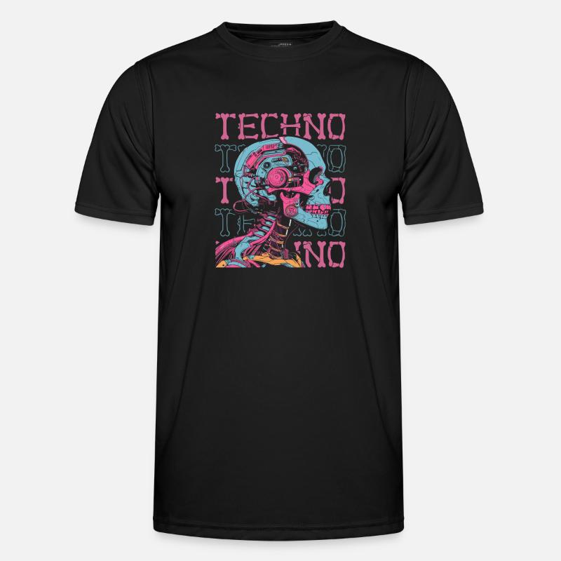 Techno Raver - Maglietta sportiva per uomo - nero