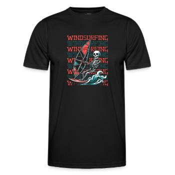 Windsurfen Windsurfer - Männer Funktions-T-Shirt - Schwarz - Vorne - AI Model Male 178 dark (178cm)