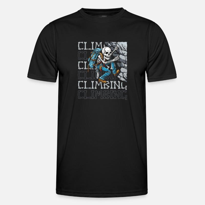 Klettern Kletterer - Männer Funktions-T-Shirt - Schwarz