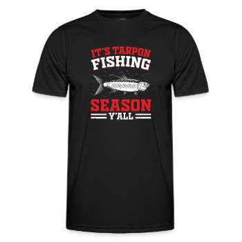 Tarpon Fishing Freshwater Fish Species Fishing - Men's Functional T-Shirt - black - Front - AI Model Male 178 dark (178cm)