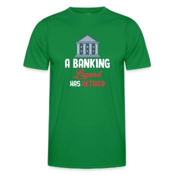 A banking legend has retired - Men's Functional T-Shirt - kelly green - Front - AI Model Male 178 dark (178cm)