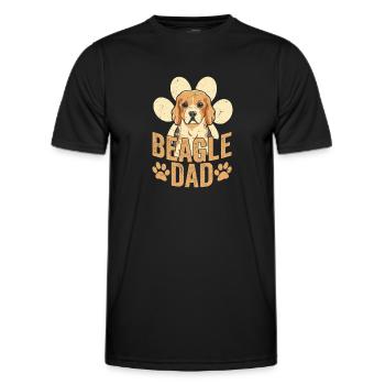 Beagle Dad Dog Owner Puppy Beagles - Männer Funktions-T-Shirt - Schwarz - Vorne - AI Model Male 178 dark (178cm)