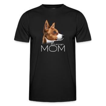 Basenji Mama - Männer Funktions-T-Shirt - Schwarz - Vorne - AI Model Male 178 dark (178cm)