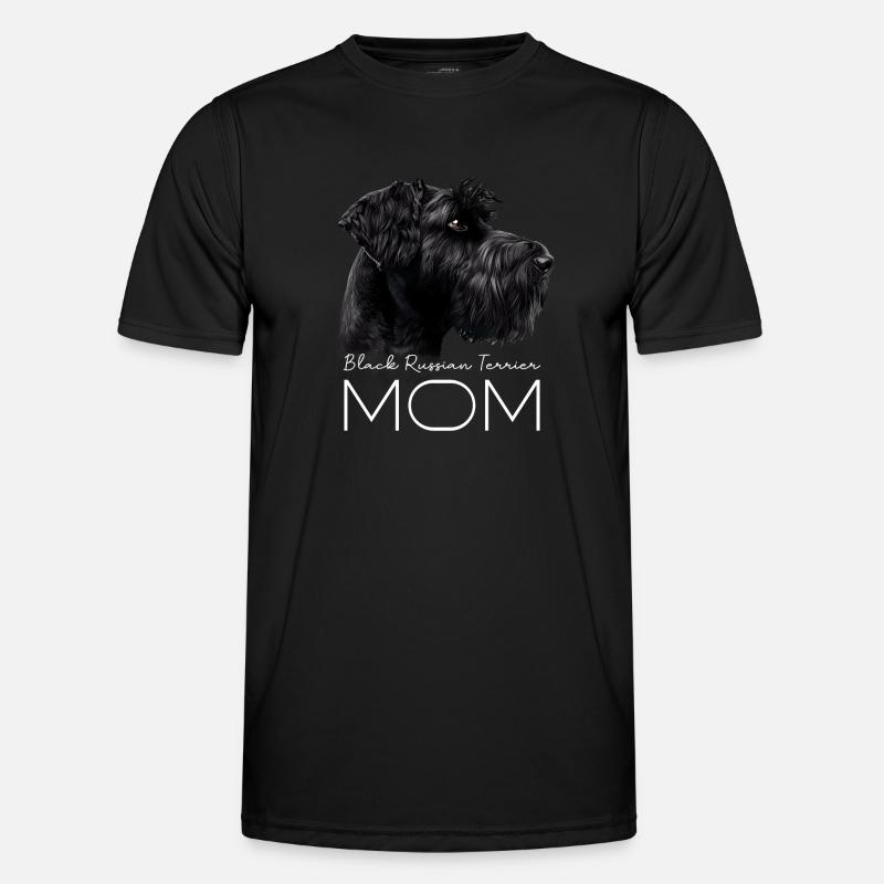 Black Russian Terrier Mama - Männer Funktions-T-Shirt - Schwarz
