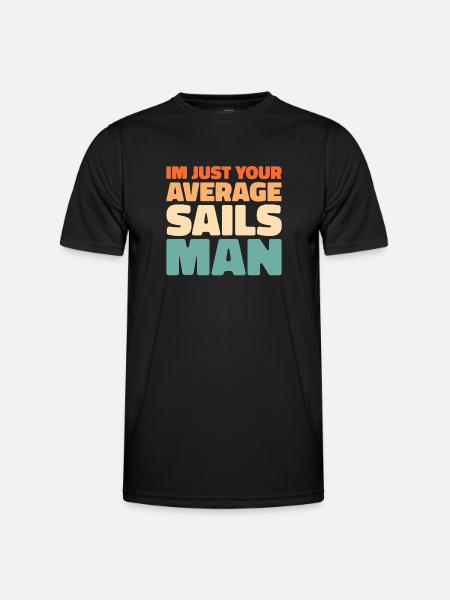 Sailing, Sailing, Sailboat - Men's Functional T-Shirt - black