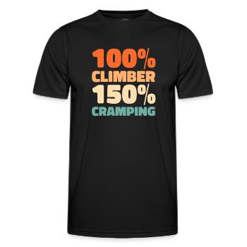 Klettern Kletterer - Männer Funktions-T-Shirt - Schwarz - Vorne - AI Model Male 178 dark (178cm)