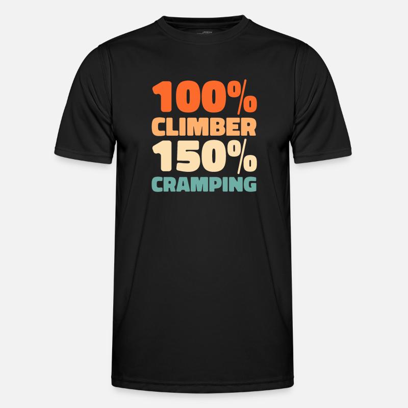 Klettern Kletterer - Männer Funktions-T-Shirt - Schwarz