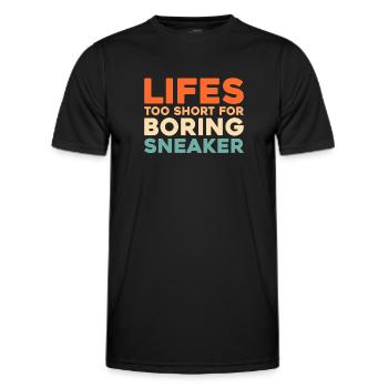 Sneakers - Men's Functional T-Shirt - black - Front - AI Model Male 178 dark (178cm)