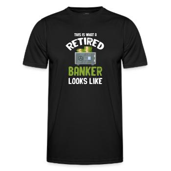 So Sieht Ein Pensionierter Banker Aus Teller - Männer Funktions-T-Shirt - Schwarz - Vorne - AI Model Male 178 dark (178cm)