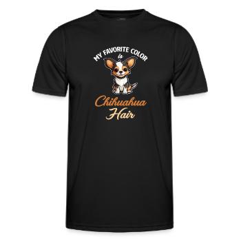Meine Lieblingsfarbe Ist Chuahua-haar. Chiwawa - Männer Funktions-T-Shirt - Schwarz - Vorne - AI Model Male 178 dark (178cm)