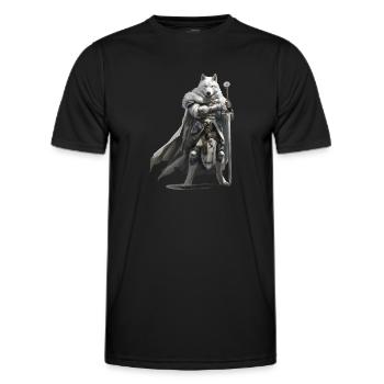 Husky Knight Médiéval - T-shirt sport Homme - noir - Devant - AI Model Male 178 dark (178cm)