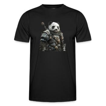 Panda Knight Middle Ages - Men's Functional T-Shirt - black - Front - AI Model Male 178 dark (178cm)