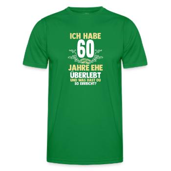 Ehe Diamantene Hochzeit 60 Jahre Verheiratet Hochz - Männer Funktions-T-Shirt - Kelly Green - Vorne - AI Model Male 178 dark (178cm)