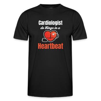 Cardiologists Do Things In A Heartbeat - Men's Functional T-Shirt - black - Front - AI Model Male 178 dark (178cm)