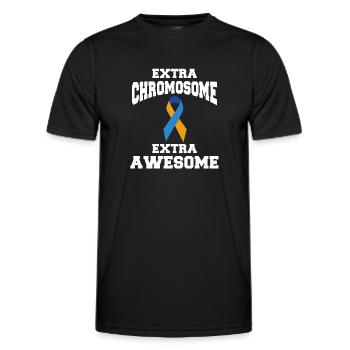 Syndrome de Down Extra Awesome - T-shirt sport Homme - noir - Devant - AI Model Male 178 dark (178cm)