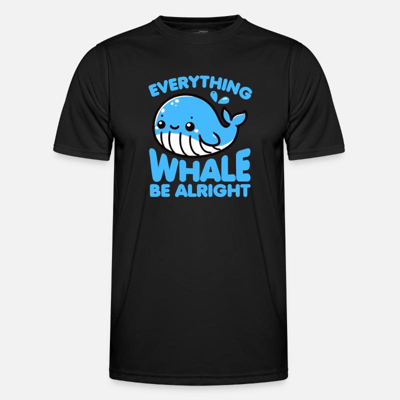 Everything Whale Be Alright Funny Pun See Ocean Men's Functional T-Shirt