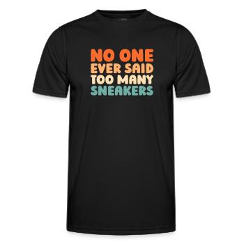 Sneakers - Men's Functional T-Shirt - black - Front - AI Model Male 178 dark (178cm)