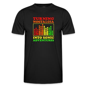 Chiptune, mélomane, groove au son des bips et du bloo - T-shirt sport Homme - noir - Devant - AI Model Male 178 dark (178cm)
