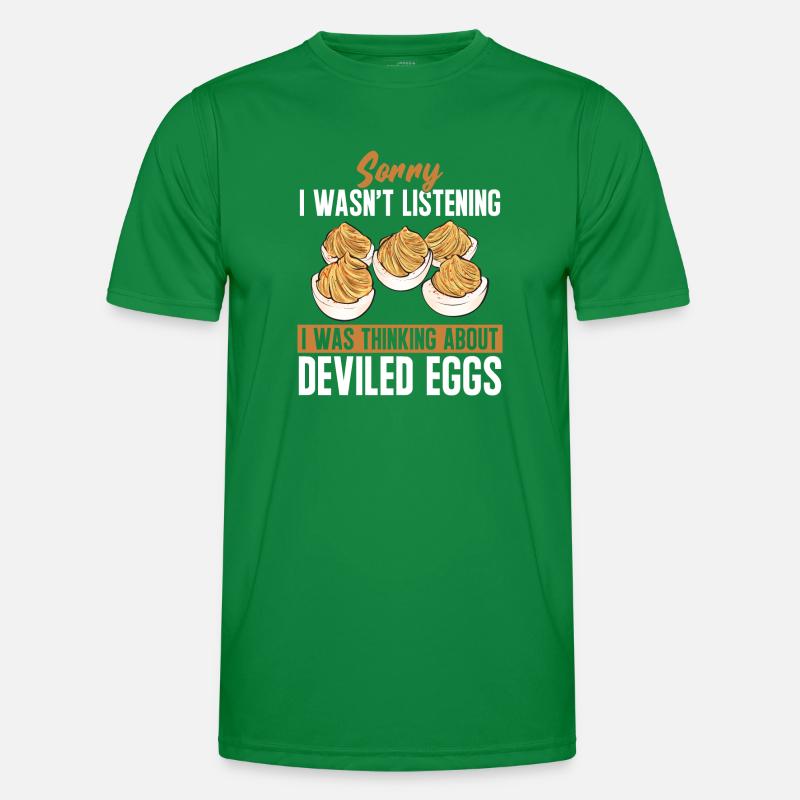 Gefüllte Eier Deviled Eggs Männer Funktions-T-Shirt