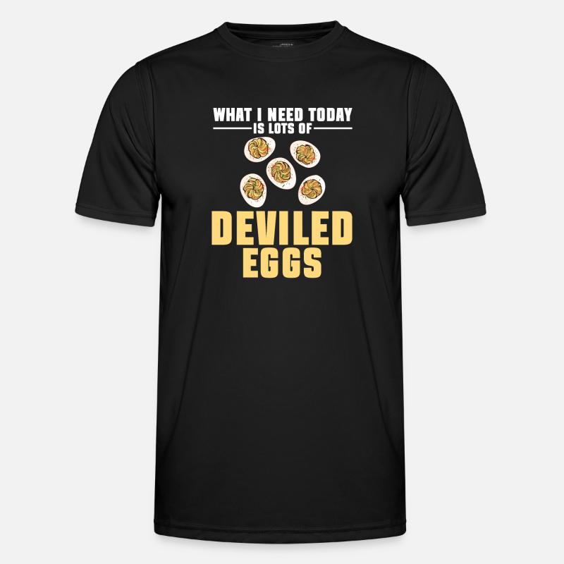 Gefüllte Eier Deviled Eggs - Männer Funktions-T-Shirt - Schwarz