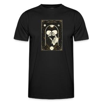 The Lovers Tarot - Men's Functional T-Shirt - black - Front - AI Model Male 178 dark (178cm)