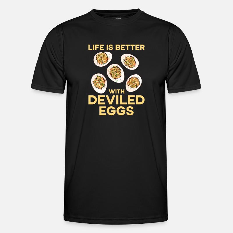 Gefüllte Eier Deviled Eggs Männer Funktions-T-Shirt