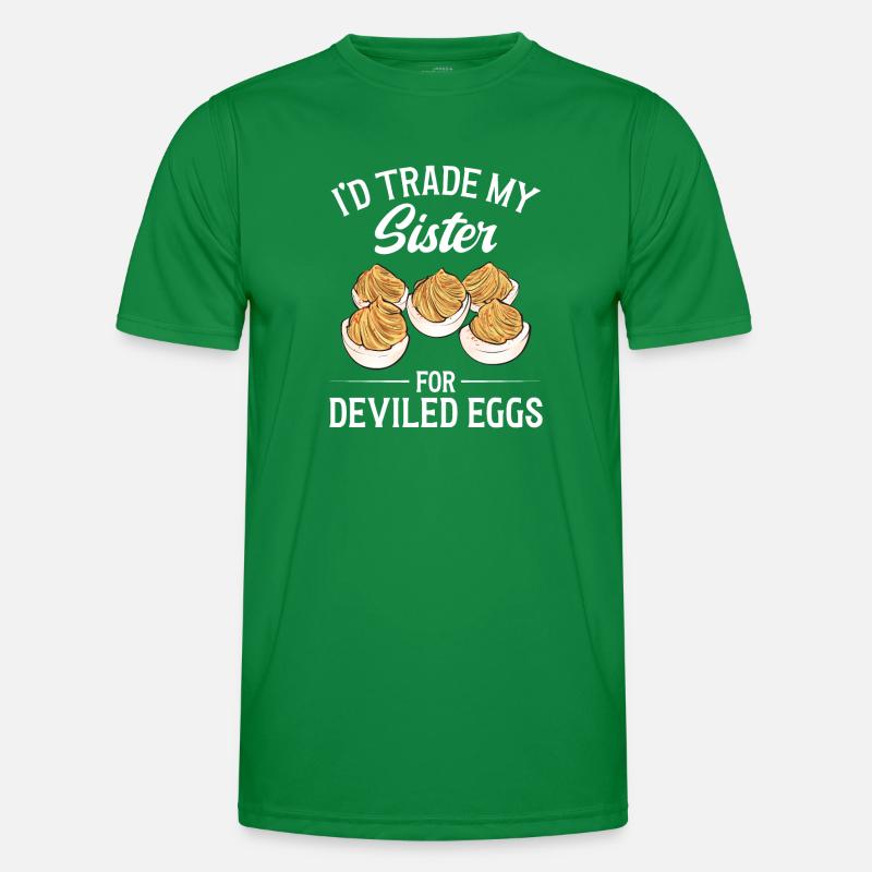 Gefüllte Eier Deviled Eggs Männer Funktions-T-Shirt