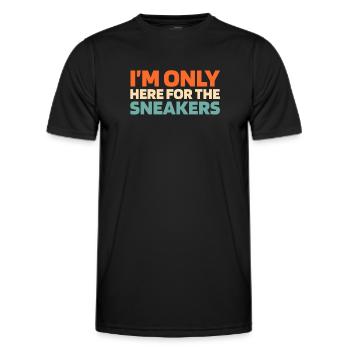 Sneakers - Men's Functional T-Shirt - black - Front - AI Model Male 178 dark (178cm)
