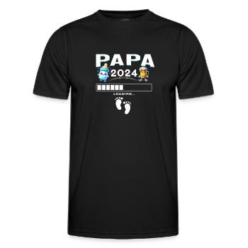 Homme bientôt papa Annonce, cadeau futur papa - T-shirt sport Homme - noir - Devant - AI Model Male 178 dark (178cm)