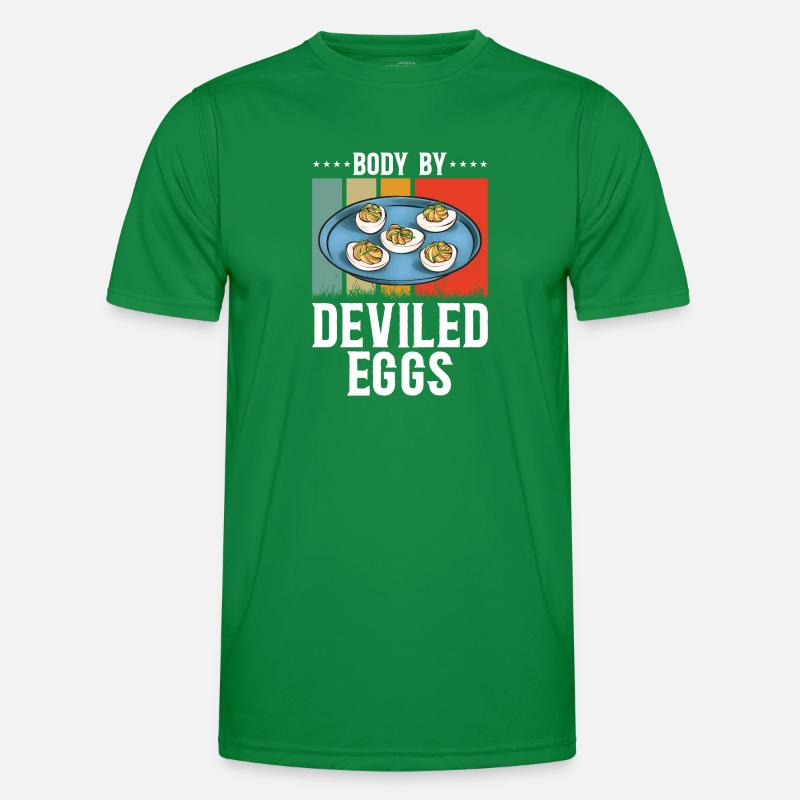 Gefüllte Eier Deviled Eggs Männer Funktions-T-Shirt