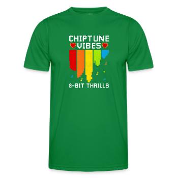 Chiptune, mélomane, groove au son des bips et du bloo - T-shirt sport Homme - vert - Devant - AI Model Male 178 dark (178cm)