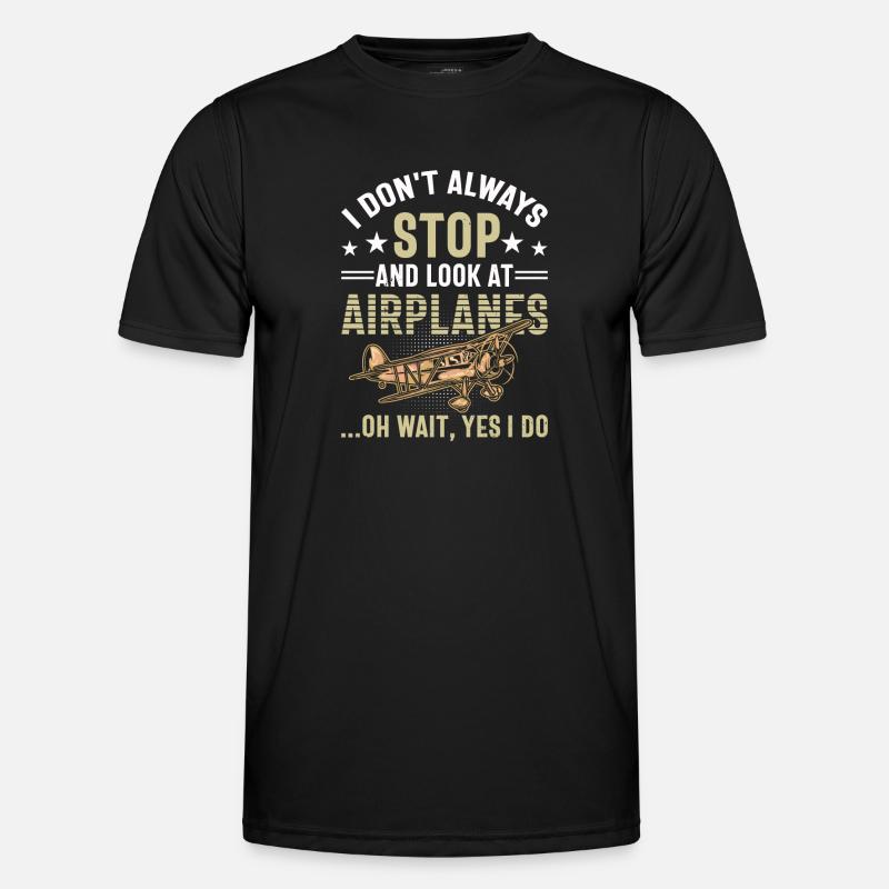 Pilot Aviator Airplanes - Men's Functional T-Shirt - black