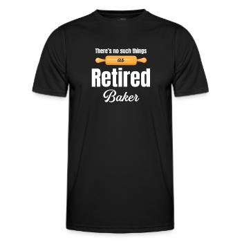 There is no retired baker who - Men's Functional T-Shirt - black - Front - AI Model Male 178 dark (178cm)