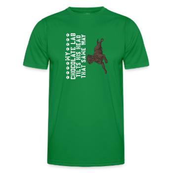 Schoko Brauner Labrador Retriever Hund - Männer Funktions-T-Shirt - Kelly Green - Vorne - AI Model Male 178 dark (178cm)